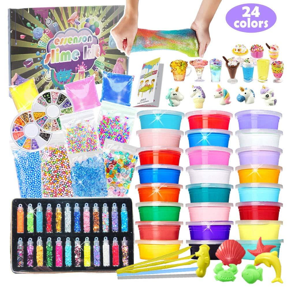 112 Pieces Slime Stuff Making Kit Kids Girls Boys Art Craft Activity Slime Party 