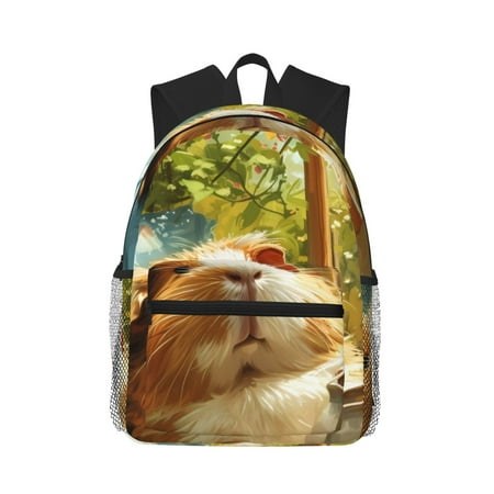 JUNZAN Lazy Home Style Guinea Pig for Laptop Backpack for Women Men Casual Backpack Travel Daypack Computer Bag Fit for Travel Hiking Weekend