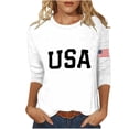 thumbnail image 2 of 250 Anniversary USA Shirt for Women 250Th Anniversary USA Shirt Womens 3/4 Patriotic Flag Print Tops American Indendence Day 1776-2026 T-shirt, 2 of 5