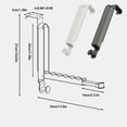 thumbnail image 4 of Advancent Solución de almacenamiento versátil: ganchos plegables para puerta con 6 perchas y extensiones. Percha para puerta para ropa. Almacenamiento y organización del hogar Estilo gancho gris, 4 of 6