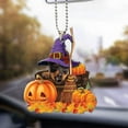 thumbnail image 5 of Halloween Pumpkin Car Home Pendant, Halloween Decor, Rear View Mirror Charm Auto Rearview Mirror Pendants for Car Patios Garden Cafes Style C, 5 of 7