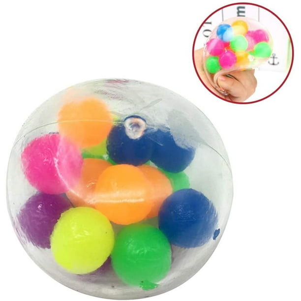 Dedang Lot de 3 balles anti-stress pour soulager le stress et améliorer la  concentration des enfants et des adultes，Balle balle anti-stress dans le  jouet de pincement de balle 