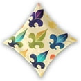 thumbnail image 2 of GZHJMY Fat Tuesday Throw Pillow Covers Rainbow Fleur De Lis Cute Pillowcase Mardi Gras Sofa Decor 2 Pack Carnival Housewarming Gift 20" × 20", 2 of 5