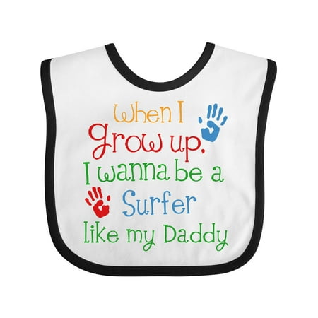 

Inktastic Surfer Like Daddy Childs Surfing Gift Baby Boy or Baby Girl Bib