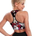 thumbnail image 2 of Comedy Hazbin Hotel Women's Sports Bras Racerback Padded Workout Slimming Tank Tops Camisole Yoga Vest Activewear Fitness Running Crop Top, 2 of 6