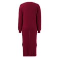 thumbnail image 5 of HCYSFG Womens Solid Color Cardigan Sweater Open Front Long Sleeve Rib Knit Longline Loose Fit Casual Fall Layering Tops, 5 of 5