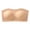 Khaki, variant on Women's Strapless Bandeau Bra Seamless Wireless Tube Top with Removable Pads Everyday Comfort for Summer Dresses Off-Shoulder Tops