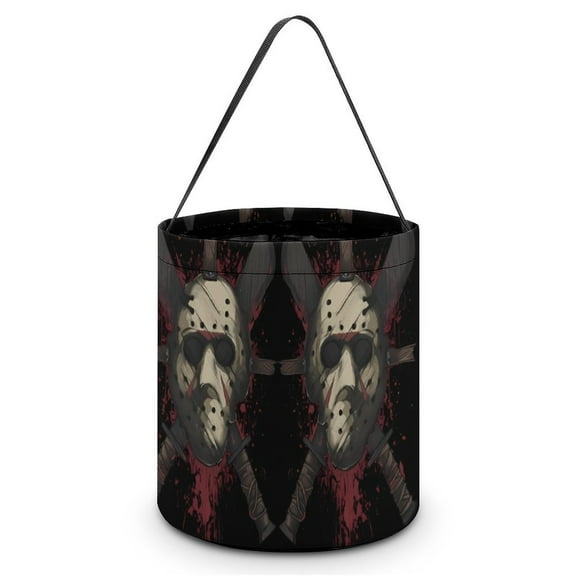 Jason Voorhees Halloween Candy Bag, Trick Or Treat Bags - Light Candy Buckets & Tote Bags for Halloween Parties