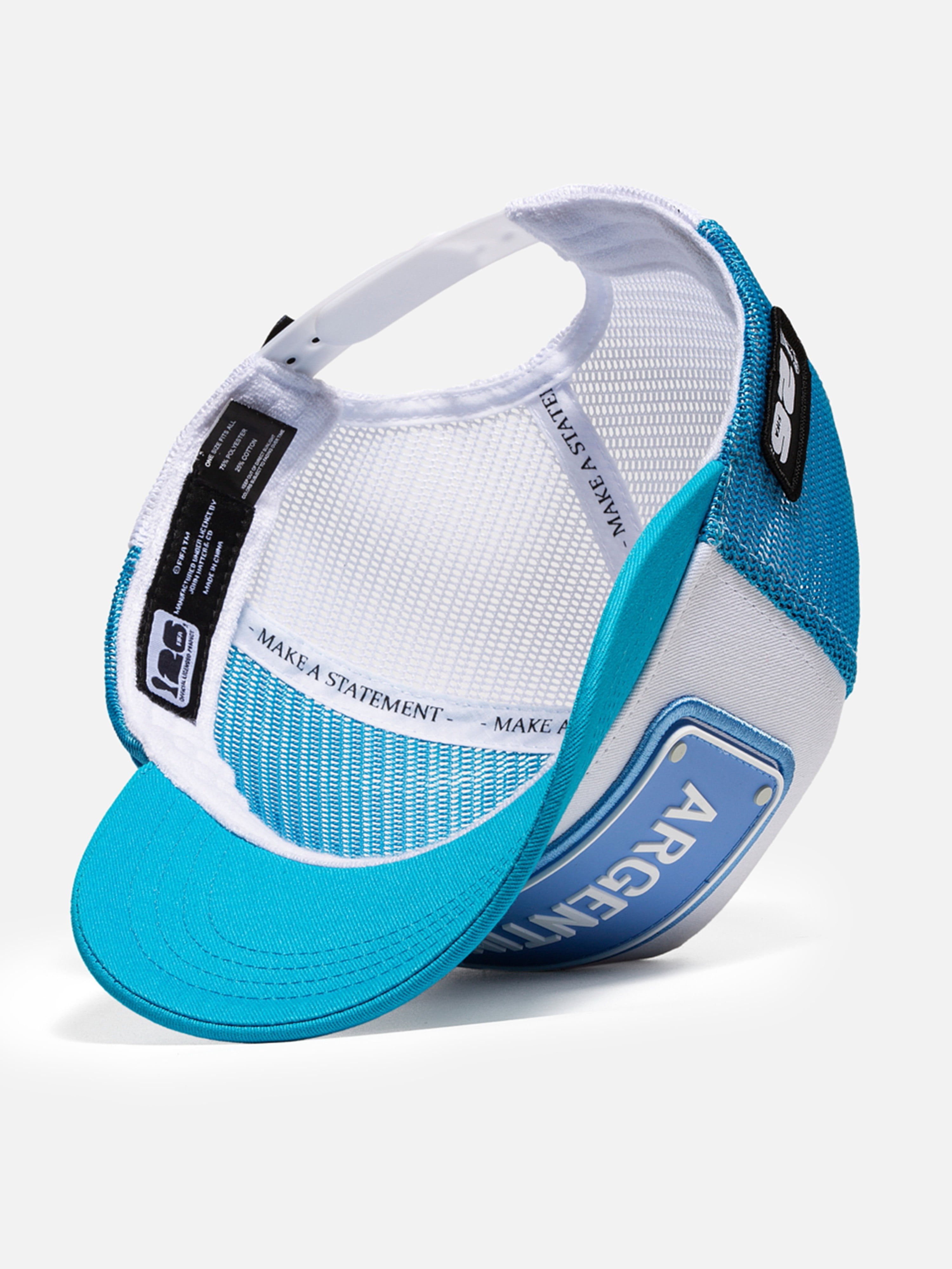 FIFA World Cup 2026 Rubber Country Patch Trucker Soccer Cap - Argentina
