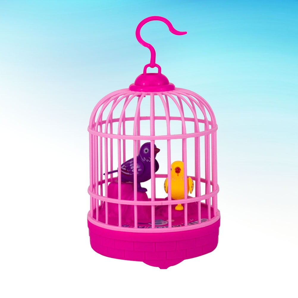 ElectricToys Singing Sounding Birds with Birdcage Electric Parrot Birds Toys 