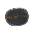 thumbnail image 4 of Almencla Small Engraved Stones Pocket Stones Polished Engraved "happiness" Lettering Flat Oval Encouragement Rocks Palm Stones for Home Decor Black, 4 of 8
