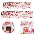 thumbnail image 2 of Foulard de Manteau Cœur Rouge pour Décorations de Foyer, Foulard de Manteau de la Saint-Valentin, Foulards de Manteau de Cheminée Roses Romantiques avec Branches de Cœur d'Amour pour le Jour le Plus Doux, la Saint-Valentin, Mariage, Fête, Anniversaire, 2 of 8