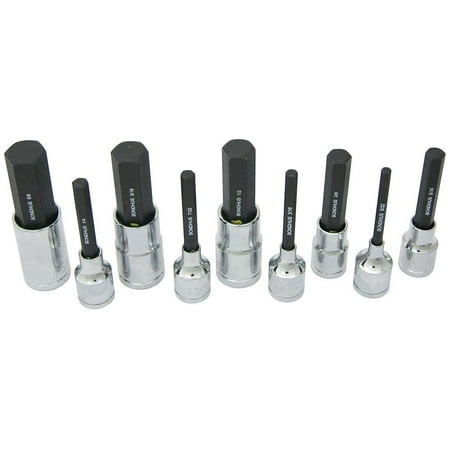 UPC: 0037231432997 | 9 Piece Hex Bit Set 2  W/Sockets SAE