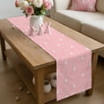 thumbnail image 6 of Watercolor Easter Table Runner 90 Inches Long for Kitchen Dining, Cute Rabbits Eggs Cartoon Pink Dresser Scarf Farmhouse, Dining Table Decorations for Wedding/Parties, 13 x 90 In, 6 of 8
