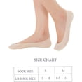 thumbnail image 5 of No Show Socks Women Invisible Low Cut Socks ladies Nylon Footies Thin Non Slip Boat Sneaker Flat liner 4/6 pairs, 5 of 5