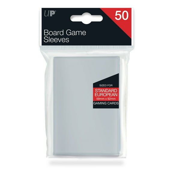 Standard European Board Game Sleeves (50ct) for 59mm x 92mm Cards