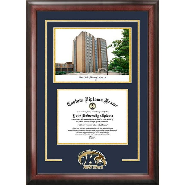 Campus Images OH989SG KentState Cadre de Diplôme d'Esprit Universitaire avec Image de Campus