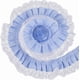 thumbnail image 1 of Cinta de gasa de malla fruncida de 5 yardas con volantes de cuadros azules, borde de encaje plisado de 2,5 pulgadas, tela de tafetán a cuadros, aplique de tul bordado, borde de adorno, 1 of 9
