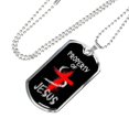 thumbnail image 2 of Propriété de Collier Jésus en Acier Inoxydable Ou 18k or Chien Tag 24" Chaîne, 2 of 8