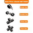 thumbnail image 6 of Uxcell 40pcs Stainless Steel Cable Clamps 1-3/4 Inch Rubber Cushioned Insulated Clamp for Tube Pipe Wire Cord, 6 of 7
