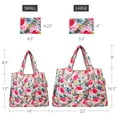 thumbnail image 2 of Wrapables Large & Small Foldable Tote Nylon Reusable Grocery Bags, Set of 2, Easter Floral, 2 of 5