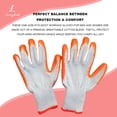 thumbnail image 2 of 10 Pairs Gloves Working Cotton; Rubber Coated Palm, 2 of 4