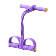 Quzzie Pedal Resistance Band Elastic Yoga Pedal Puller Resistance Band Multifunction Yoga Tension Rope Fitness Equipment Abdomen Waist Arm Leg Back Training Tube Exercise Sit Up Pedal Violet