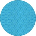 thumbnail image 1 of Ahgly Company Machine Washable Indoor Round Transitional Deep Sky Blue Area Rugs, 4' Round, 1 of 7