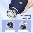 thumbnail image 3 of 500ml Astronaut Thermal Mug Stainless Steel Insulation Cup Leak Proof Big Belly Bottle With Shoulder Strap Anti-Splash Straw Mug, 3 of 6