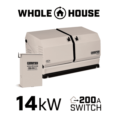 UPC: 0817198025001 | Champion Power Equipment 14kW Axis Home Standby Generator System With 200 Amp Axis Automatic Transfer Switch