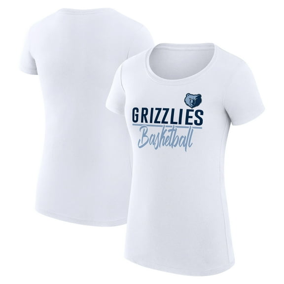 Women's G-III 4Her by Carl Banks  White Memphis Grizzlies Super-Slim Fit Lightweight Team Sport V-Neck T-Shirt