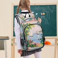 thumbnail image 7 of FORMRS Unisex School Backpack 17" Student Travel Bag with Laptop Compartment, Floral Seaside, 7 of 7