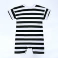 thumbnail image 3 of HaiMao Cute Infant Bodysuit Baby Striped Romper Short Sleeve Toddler Girl Romper, 3 of 8