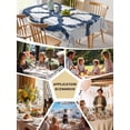 thumbnail image 5 of Navy Blue Coastal Table Cloth, Vintage Nautical Summer Rudder Waterproof Tablecloth for Rectangle Tables, Reusable Washable Fabric Table Cover for Restaurant Kitchen Dining Tables 60"x102", 5 of 6