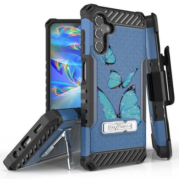 Tri Shield Rugged Cover Holster Designed For Samsung Galaxy A13 5G Case Navy Blue/Black