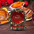 thumbnail image 6 of WEGFTDUOP 32pcs Banquet Red Green Christmas Year Theme Party Tableware Set Disposable Decorative Tableware Paper Set, 6 of 6