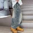 thumbnail image 6 of Boy's Pants Jeans Stretch Denim Loose Fit Long Autumn Winter School Play Activewear, 6 of 8