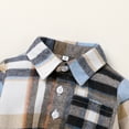 thumbnail image 4 of Younger Tree Newborn Baby Boy Girl Flannel Shirt Long Sleeve Button Down Plaid Shirts Romper Clothes Outfits for 3-6 Months, 4 of 8