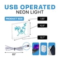 thumbnail image 5 of Teary Face 13.7" X 10.9" Contemporary Glam Acrylic Box USB Operated LED Neon Light, Blue, 5 of 7