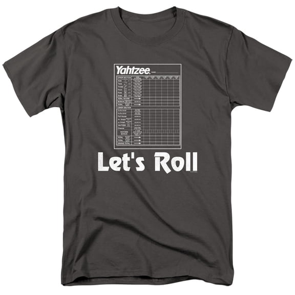 Yahtzee Lets Roll S/S Adult 18/1 T-Shirt Charcoal