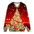 thumbnail image 4 of Puntoco Camiseta de manga larga con cuello redondo y estampado navideño para mujer Puntoco Puntoco-2735, 4 of 4