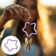 thumbnail image 2 of Uxcell Clip de Resorte en Forma de Corazón [1 Paquete] - Clip de Llavero Gancho de Resorte [Púrpura Claro/Aluminio], 2 of 6
