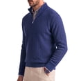 thumbnail image 4 of GENTS BLISS Long Sleeve Men Sweaters Zipper Pullover Knitted Sweaters for Men Twist Textured Collar Men Sweaters, 4 of 9