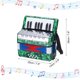 thumbnail image 2 of Acordeón Uxcell, acordeón de botones de 17 teclas y 2 bajos, instrumento musical mini, verde, 2 of 6