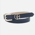 thumbnail image 1 of Giani Bernini Logo Keeper Belt, Navy, Small, 1 of 1