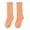 Orange, variant on Eltusu Girls Socks, Solid Color Breathable Ruffle Hem Stretch Mid-Calf Socks Purple Size 6-14T