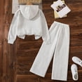 thumbnail image 6 of Zshosam Girls Fall Clothes Sets Girls 2 Pieces Outfit Sets Graphic Fleece Splice Hoodies with Leggings Set Size 9T 10T,(Grey 9-10 Years), 6 of 8