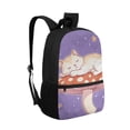 thumbnail image 2 of Jeiento Cute Cat Backpack for Girls Elementary School Bookbag Back Pack Purse Mushroom Schoolbag Rucksack for Preschool Students Daypack Back To School Stuff Supplies Purple, 2 of 6