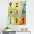 thumbnail image 1 of Vintage Tapestry, Botanical Cactus Flowers in Vase Succulent Peyote Essence Tropical Polka Dots Motif, Fabric Wall Hanging Decor for Bedroom Living Room Dorm, 5 Sizes, Multicolor, by Ambesonne, 1 of 1