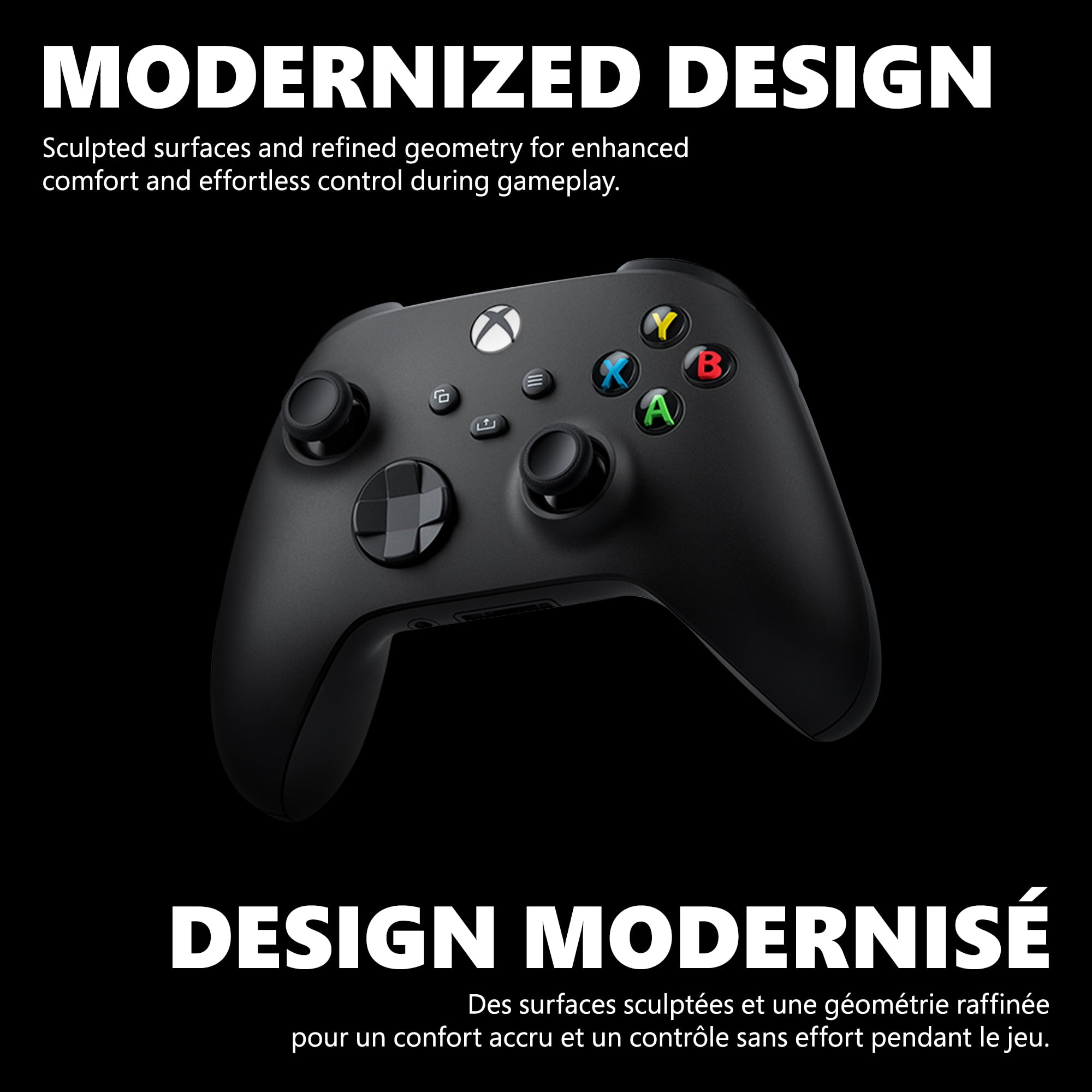 Manette sans fil Xbox - Noir Carbone pour Xbox Series X|S, Xbox One et appareils Windows